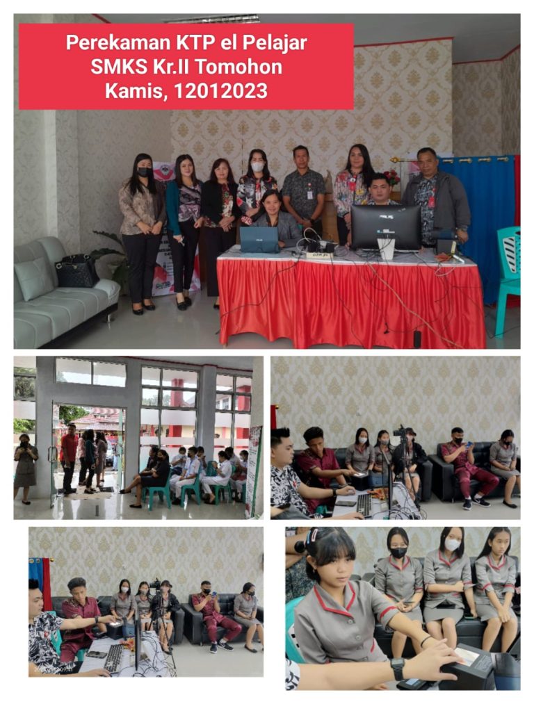 Perekaman KTP-el SMK Kristen 2 Tomohon – Disdukcapil Kota Tomohon