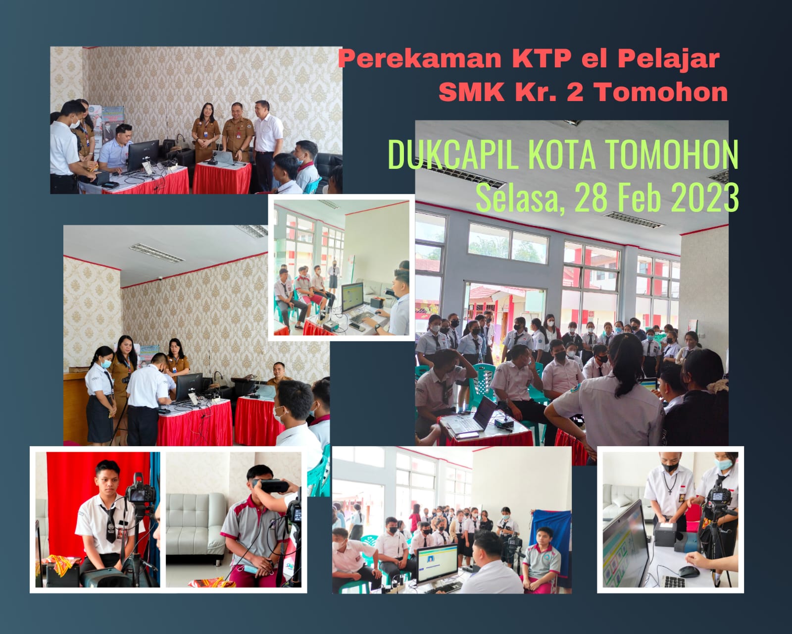 Perekaman KTP-el SMK Kristen 2 Tomohon – Disdukcapil Kota Tomohon